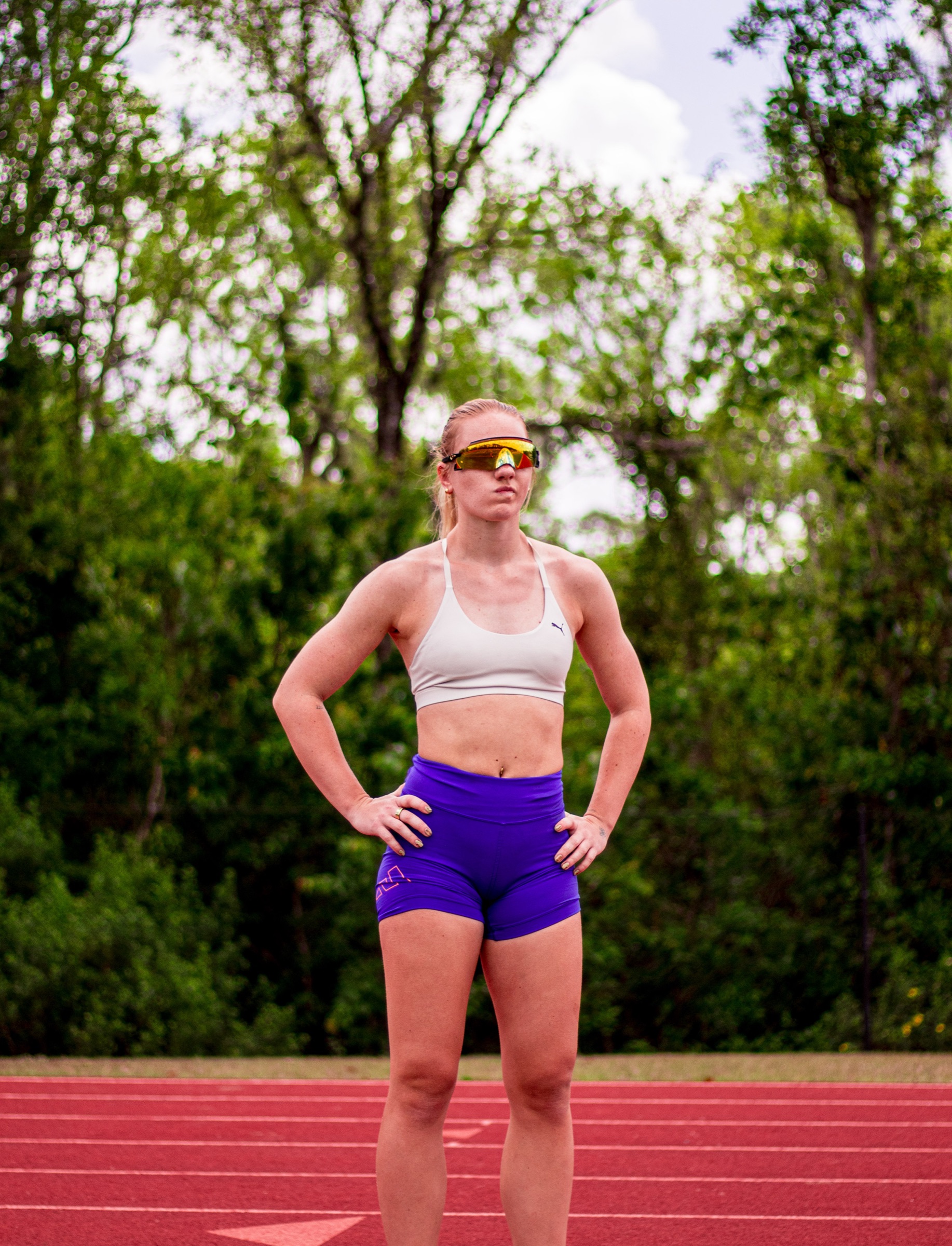 Jodie Smith British heptathlete at pre-season training camp